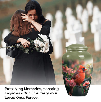 Classic 10-inch aluminium urn featuring a wolf howling theme