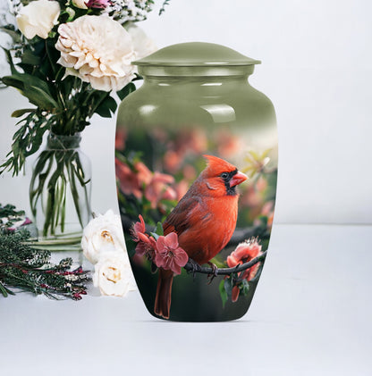 Classic 10-inch aluminium urn featuring a wolf howling theme