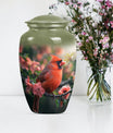 Classic 10-inch aluminium urn featuring a wolf howling theme