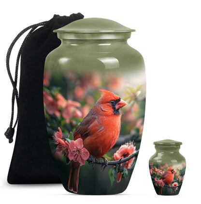 Classic 10-inch aluminium urn featuring a wolf howling theme