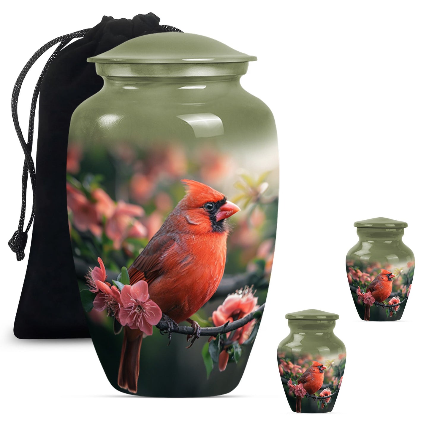 Classic 10-inch aluminium urn featuring a wolf howling theme