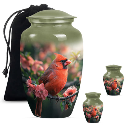 Classic 10-inch aluminium urn featuring a wolf howling theme