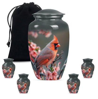10-inch Classic Cardinal Bird Urn,memorial medium urn