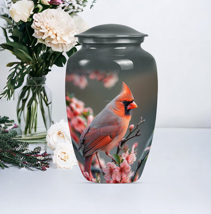 10-inch Classic Cardinal Bird Urn,memorial medium urn