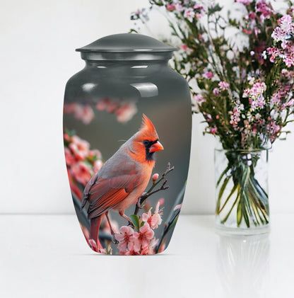 10-inch Classic Cardinal Bird Urn,memorial medium urn