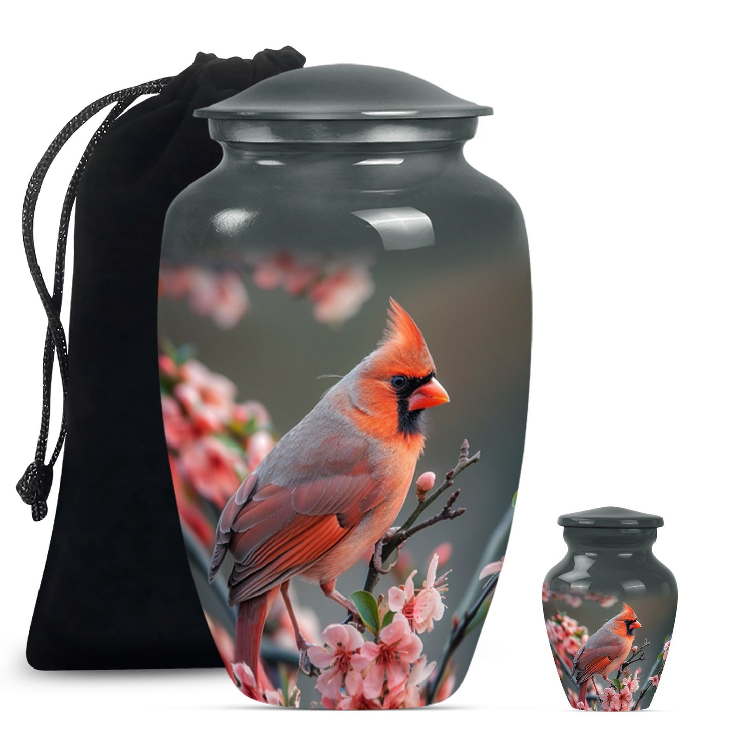 10-inch Classic Cardinal Bird Urn,memorial medium urn