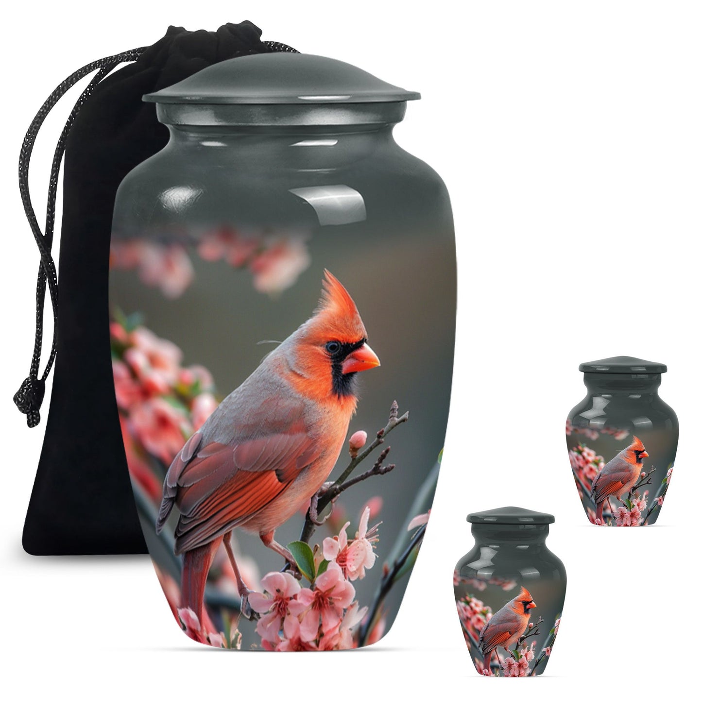 10-inch Classic Cardinal Bird Urn,memorial medium urn
