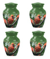 large cardinal bird urn