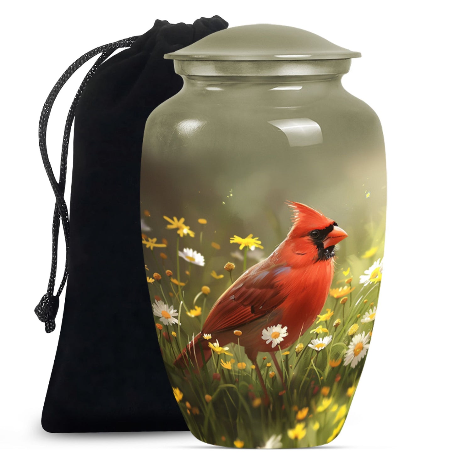 Cardinal Bird Memorial Urn 