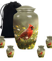 Cardinal Bird Memorial Urn 