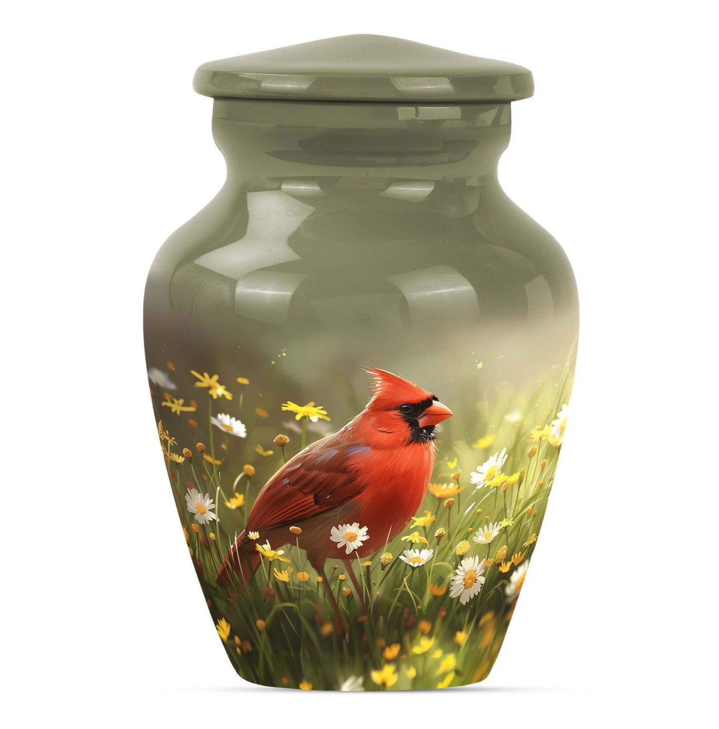 Cardinal Bird Memorial Urn 