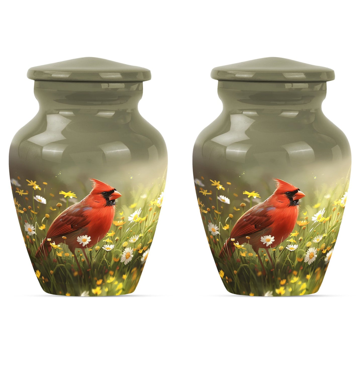 Cardinal Bird Memorial Urn 