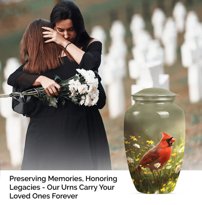Cardinal Bird Memorial Urn 