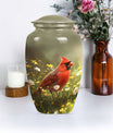 Cardinal Bird Memorial Urn 
