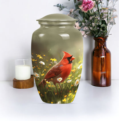 Cardinal Bird Memorial Urn 