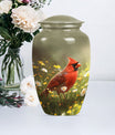 Cardinal Bird Memorial Urn 