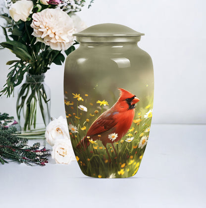 Cardinal Bird Memorial Urn 