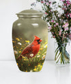 Cardinal Bird Memorial Urn 