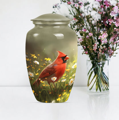 Cardinal Bird Memorial Urn 