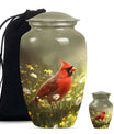 Cardinal Bird Memorial Urn 