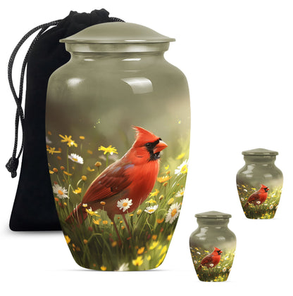 Cardinal Bird Memorial Urn 