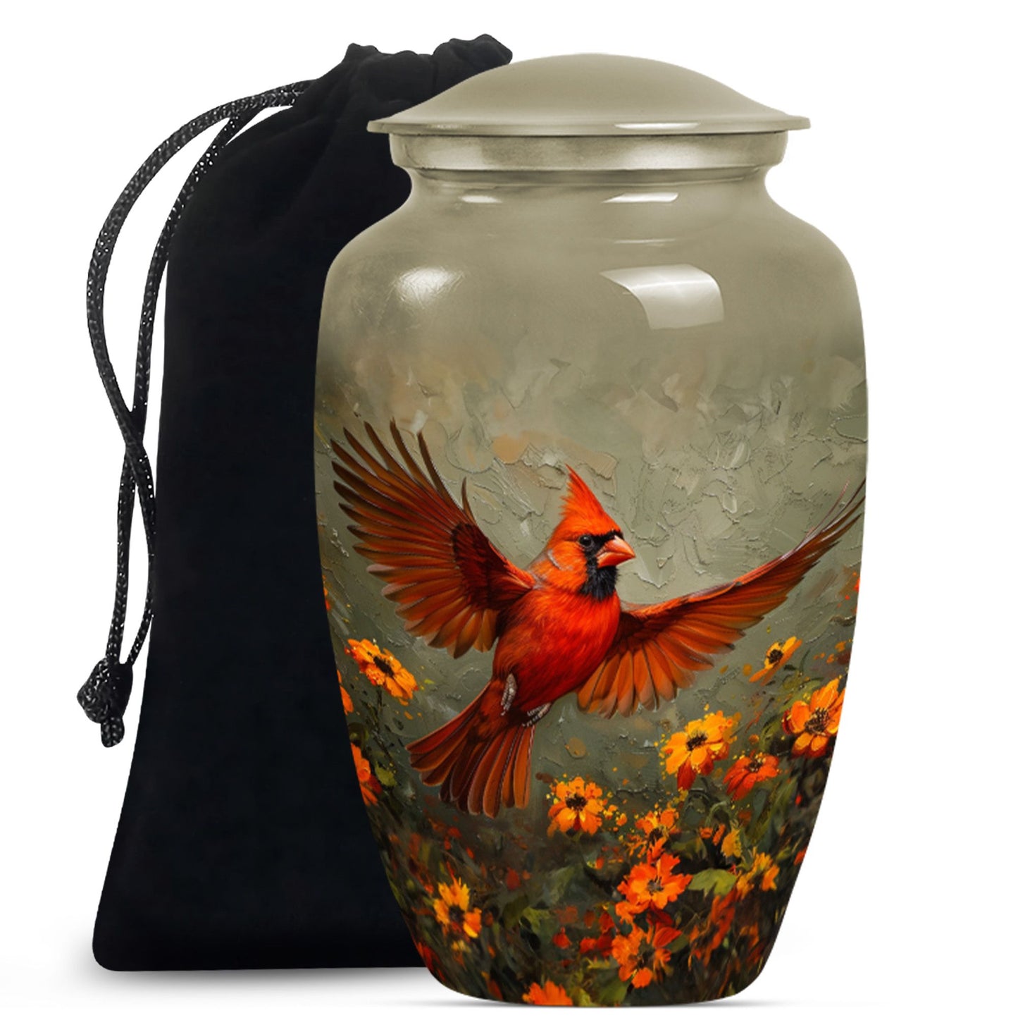 Classic urn burial cremation memorial for human ashes.