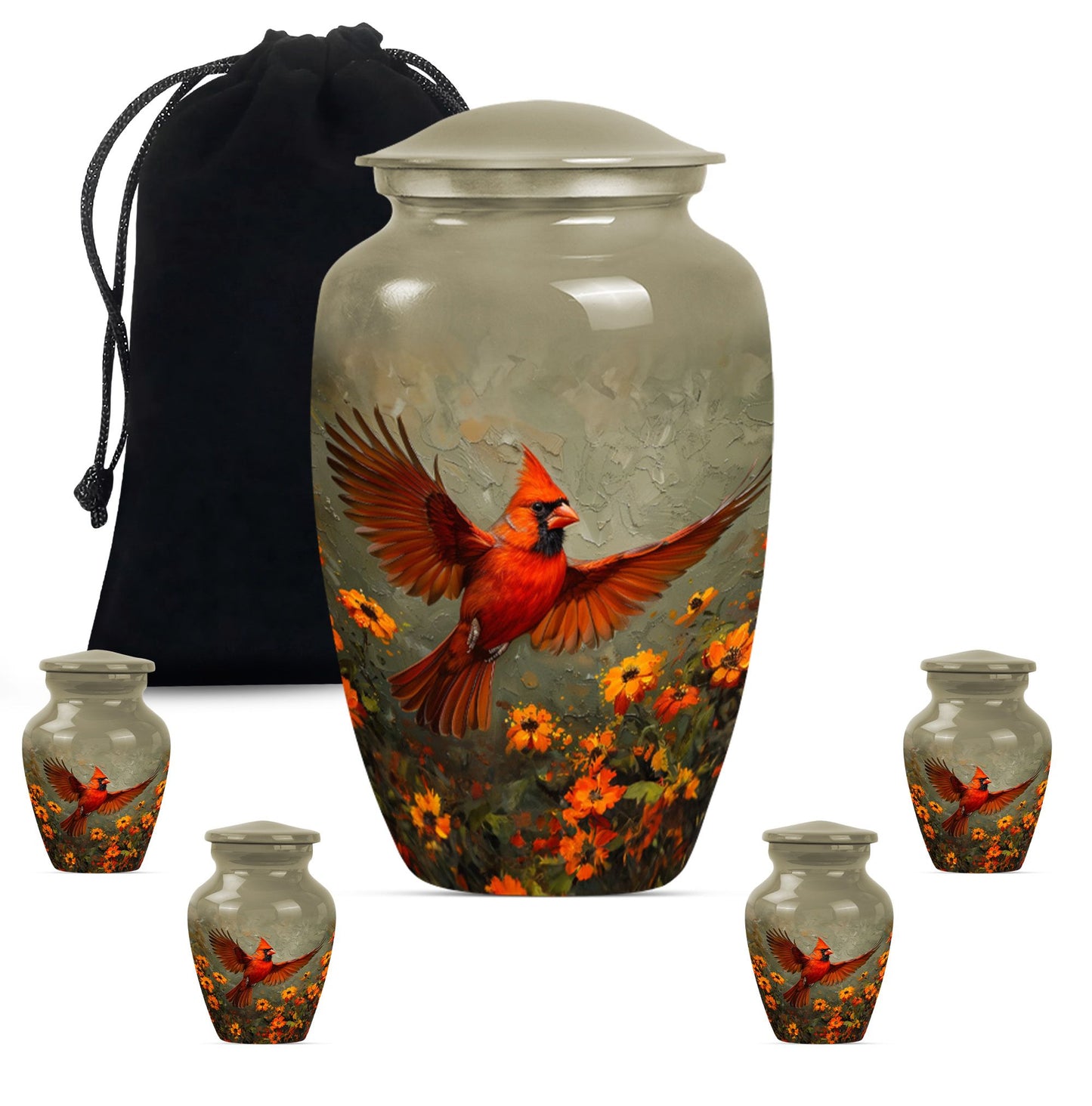 Classic urn burial cremation memorial for human ashes.