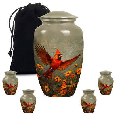 Classic urn burial cremation memorial for human ashes.