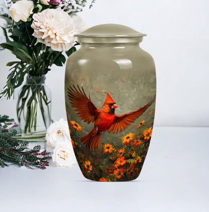 Classic urn burial cremation memorial for human ashes.