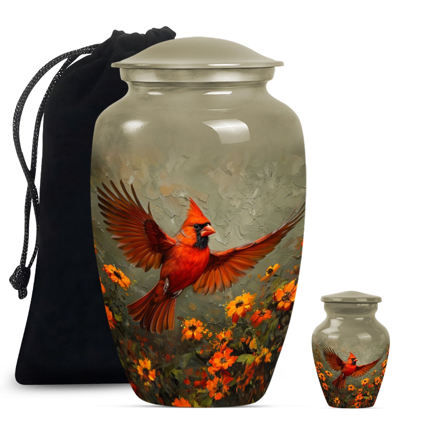 Classic urn burial cremation memorial for human ashes.