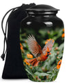 Cardinal Bird Theme Large Urn 10 Inch