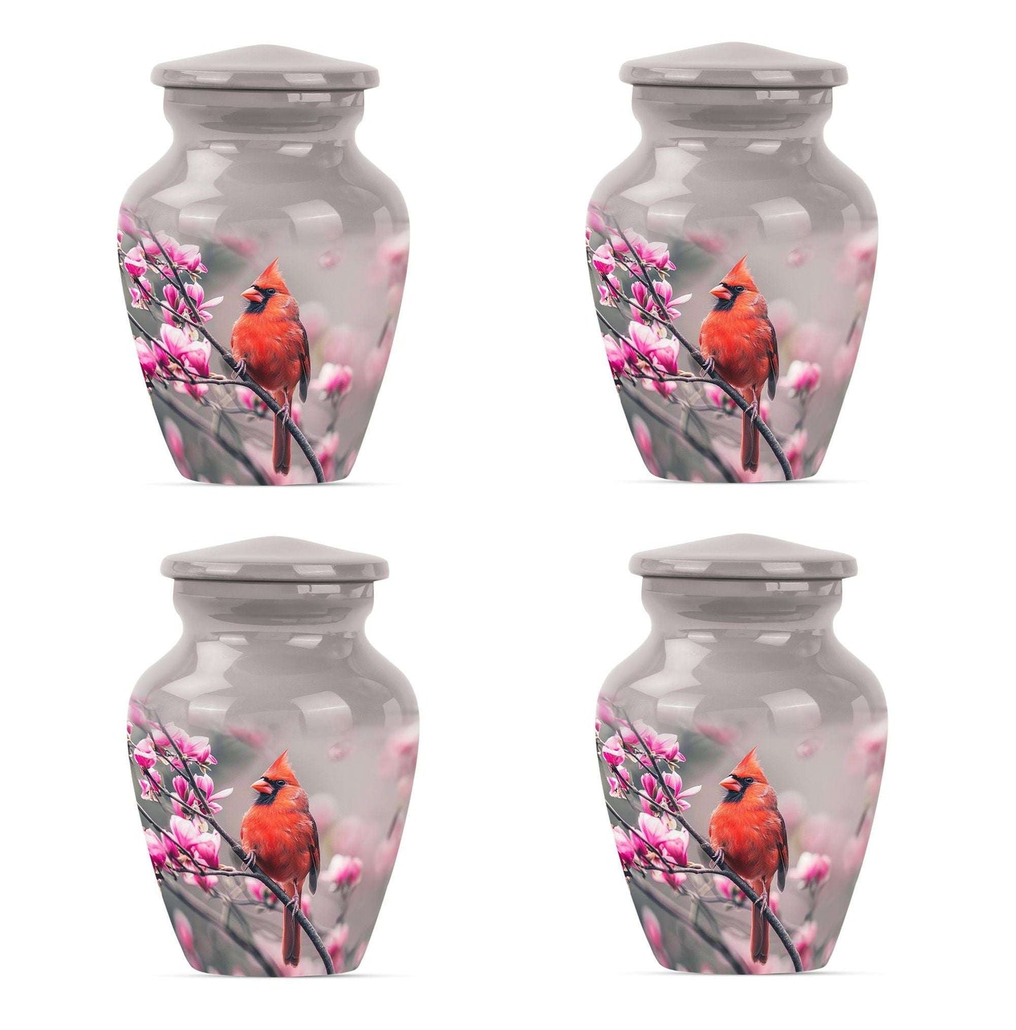 Cardinal Bird Theme 3 Inch Keepsake Pack of 4