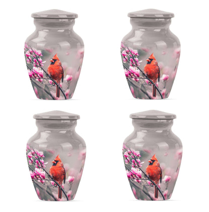 Cardinal Bird Theme 3 Inch Keepsake Pack of 4