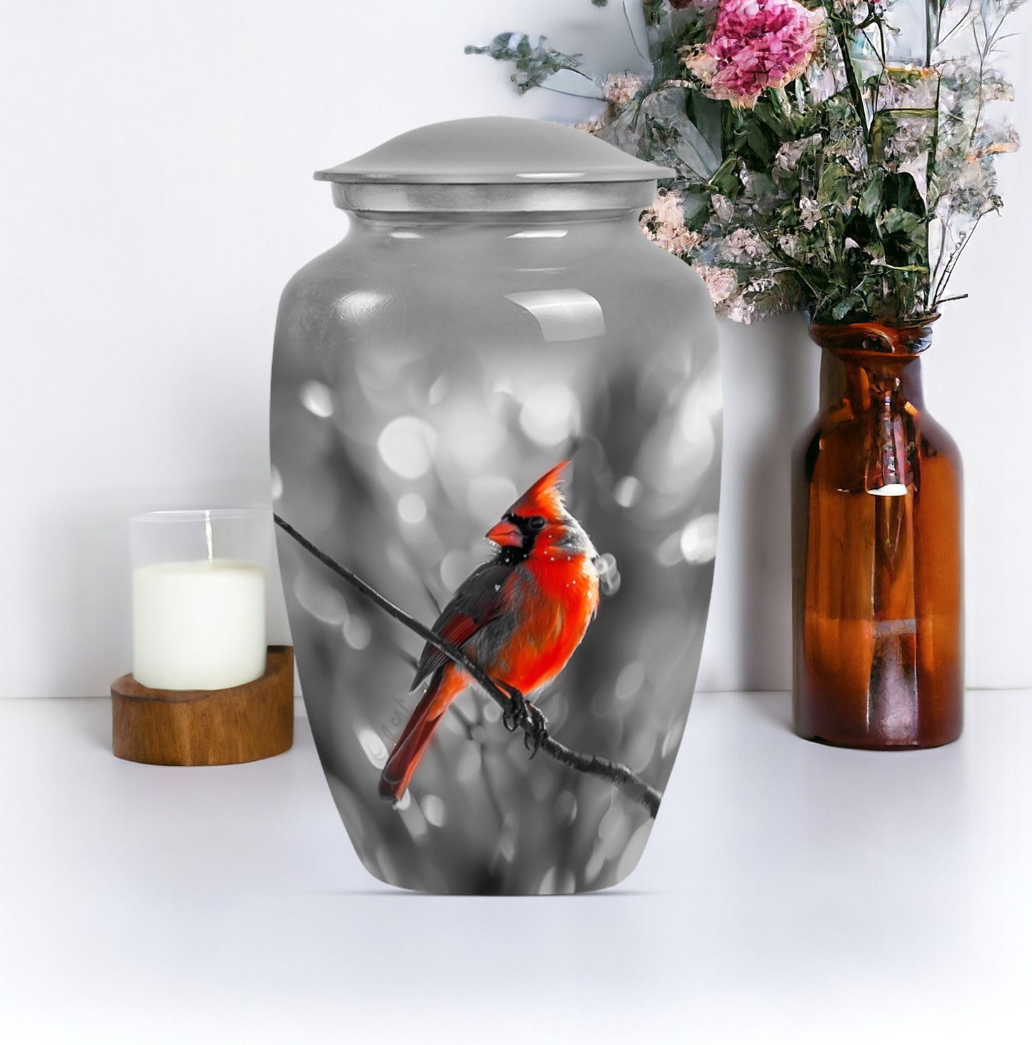  Cardinal Bird Memorial Urn