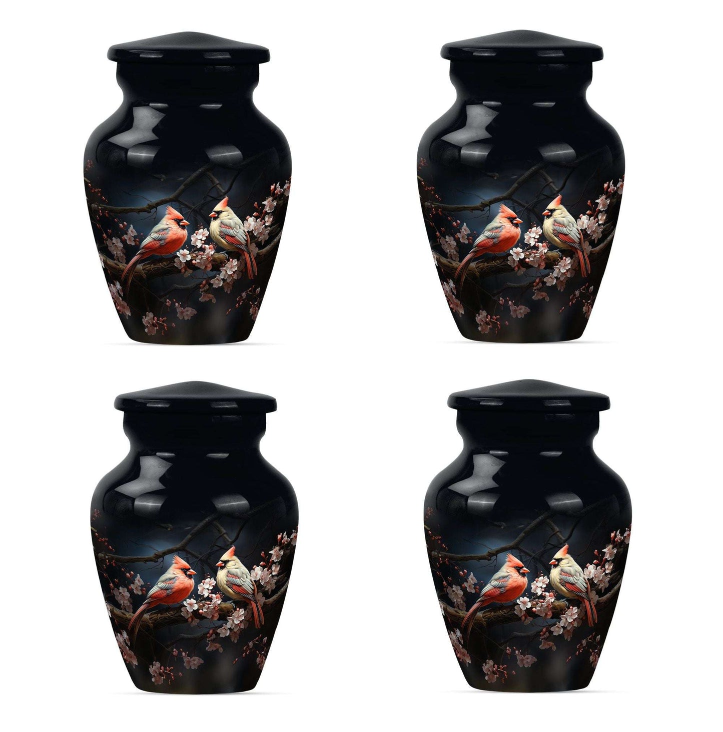 Cardinal Bird Theme 3 Inch Keepsake Pack of 4