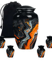 Abstract Theme Large Urn With 4 Keepsake Urn