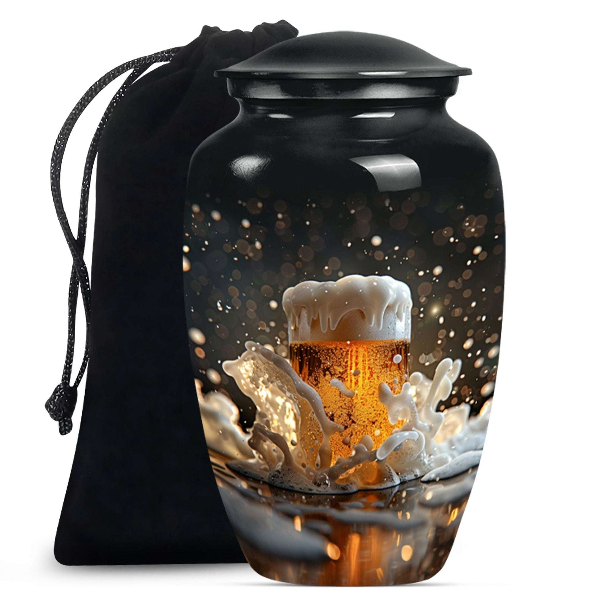Beer Theme Large Urn 10 Inch