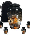 Beer Theme Large Urn With 4 Keepsake Urn