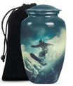 Snowboarding Theme Large Urn 10 Inch