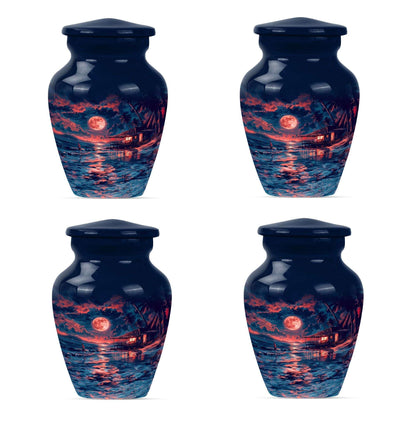Night Beach Theme 3 Inch Keepsake Pack of 4