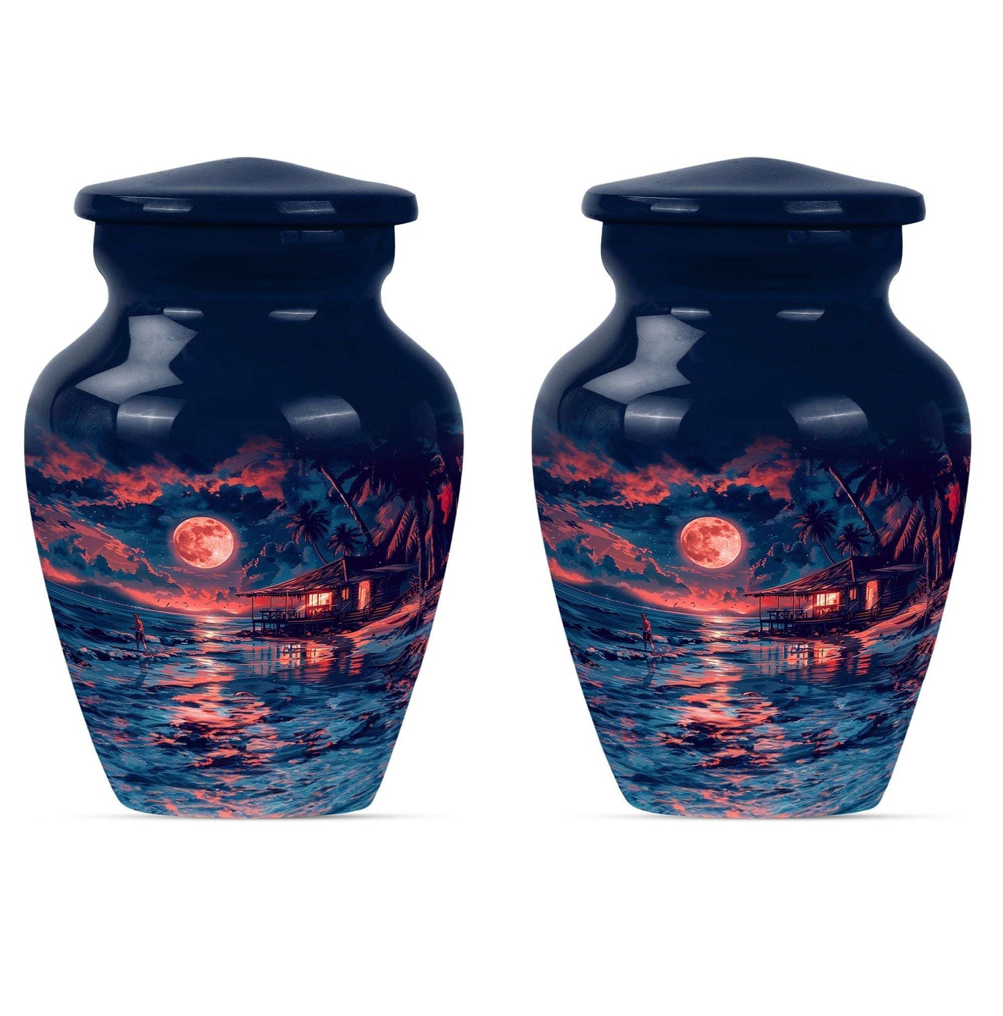 Night Beach Theme 3 Inch Keepsake Pack of 2