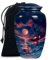 Night Beach Theme Large Urn 10 Inch