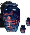 Night Beach Theme Large Urn With 2 Keepsake Urn