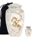Dragons Theme Large Urn With 1 Keepsake Urn