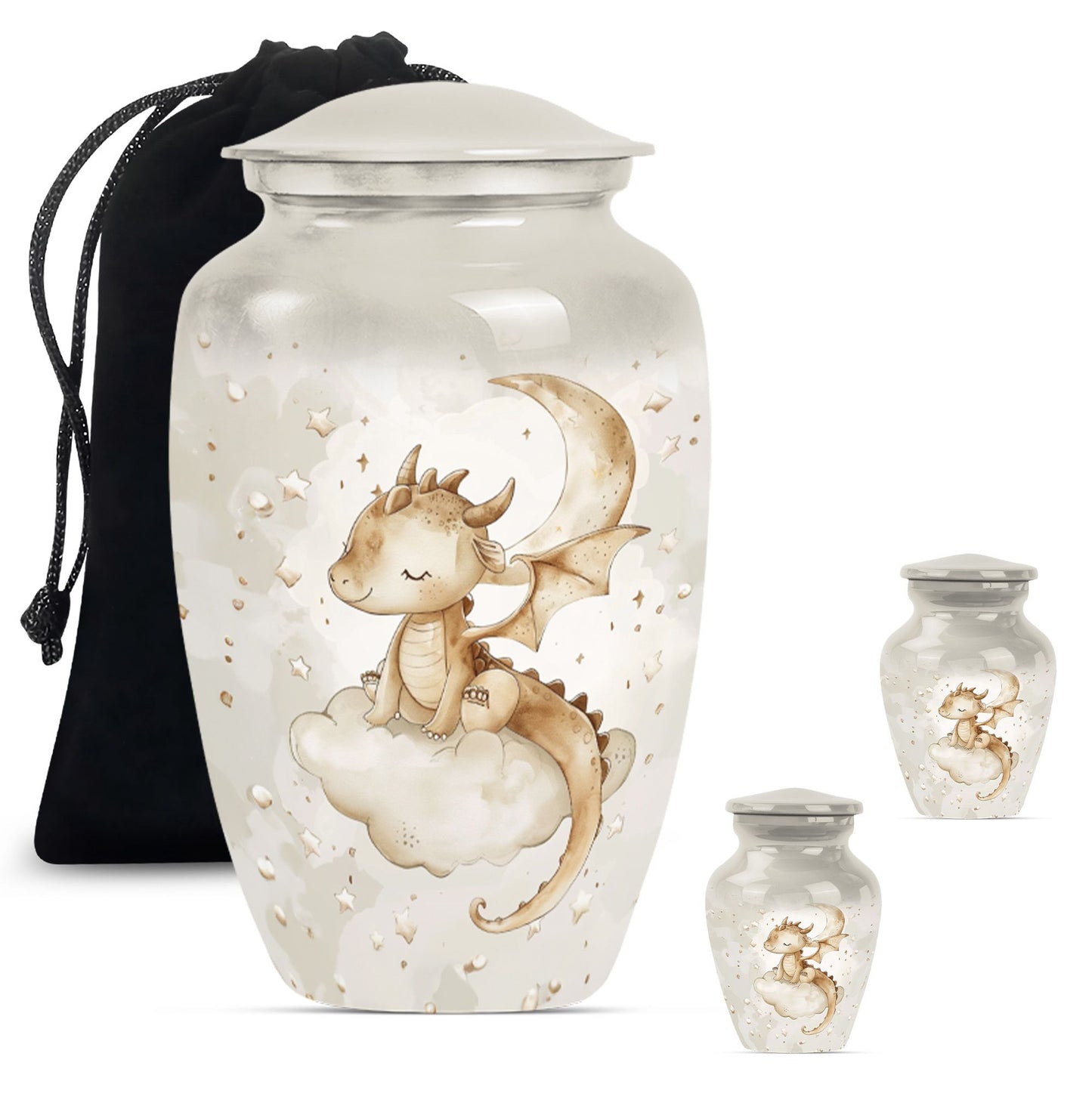 10-inch Classic dragon urn