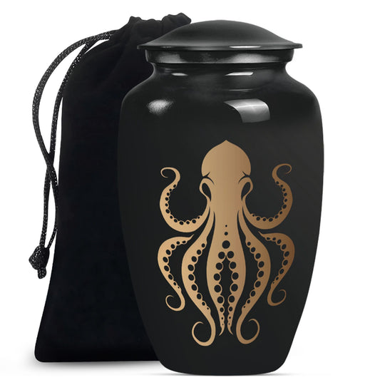 Octopus Theme Large Urn 10 Inch