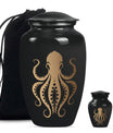 Octopus Theme Large Urn With 1 Keepsake Urn