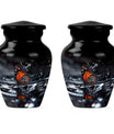  Butterfly Urn with Wolf Howling Theme for Human Ashes