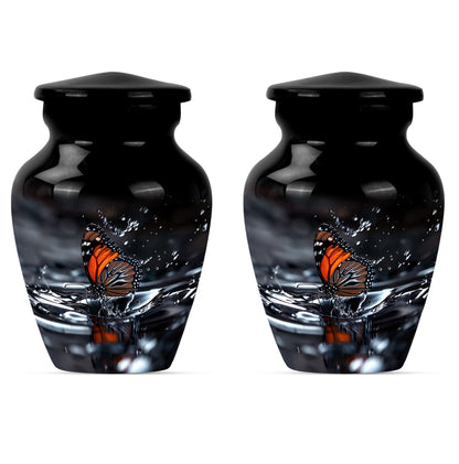  Butterfly Urn with Wolf Howling Theme for Human Ashes