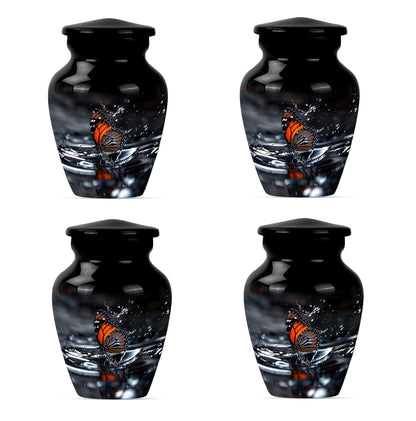  Butterfly Urn with Wolf Howling Theme for Human Ashes